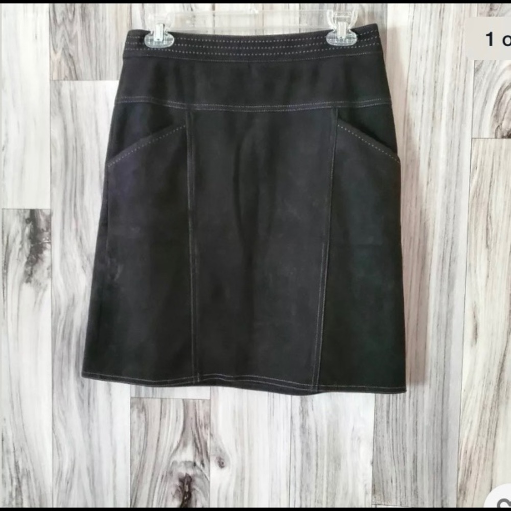 J.McLaughlin Micro Suede Machine Wash Pencil Skirt